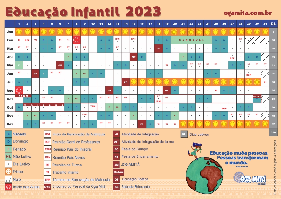Calendário Ed.Infantil 2023