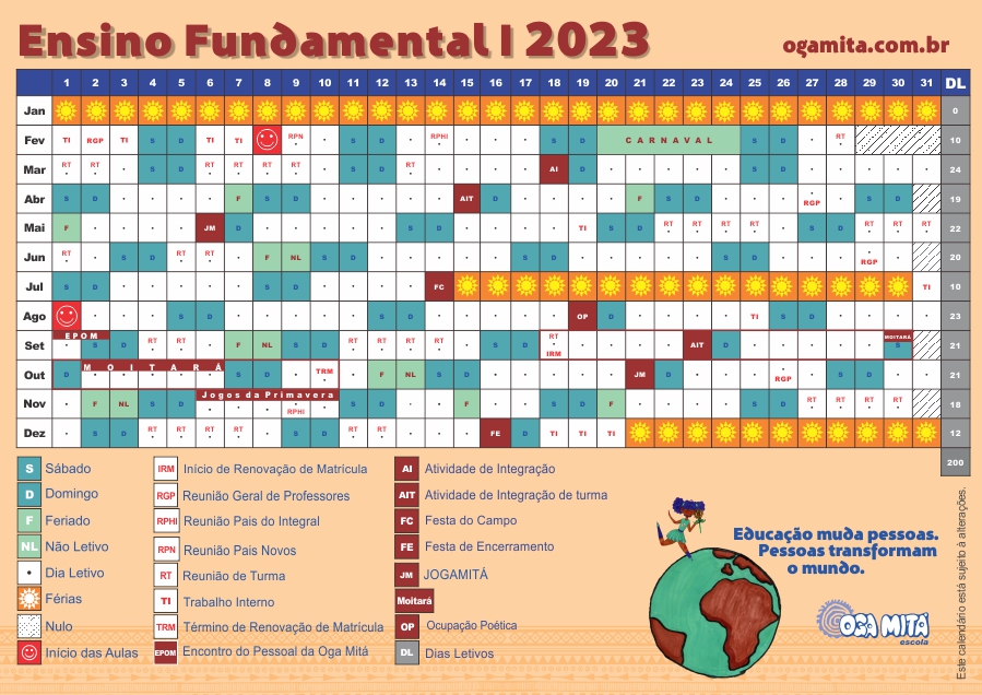 Calendário Ens.Fundamental I 2023