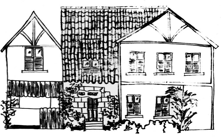 Desenho da faixada da Sá Viana, 1º endereço da escola.